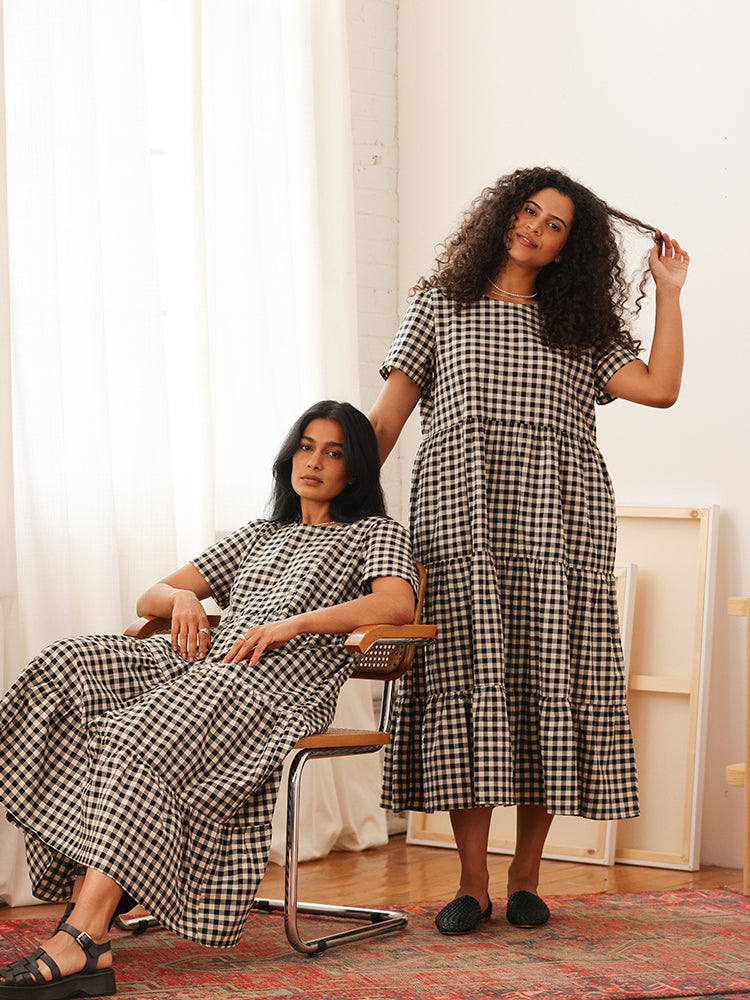 Chalet Tiered Dress Cotton Linen